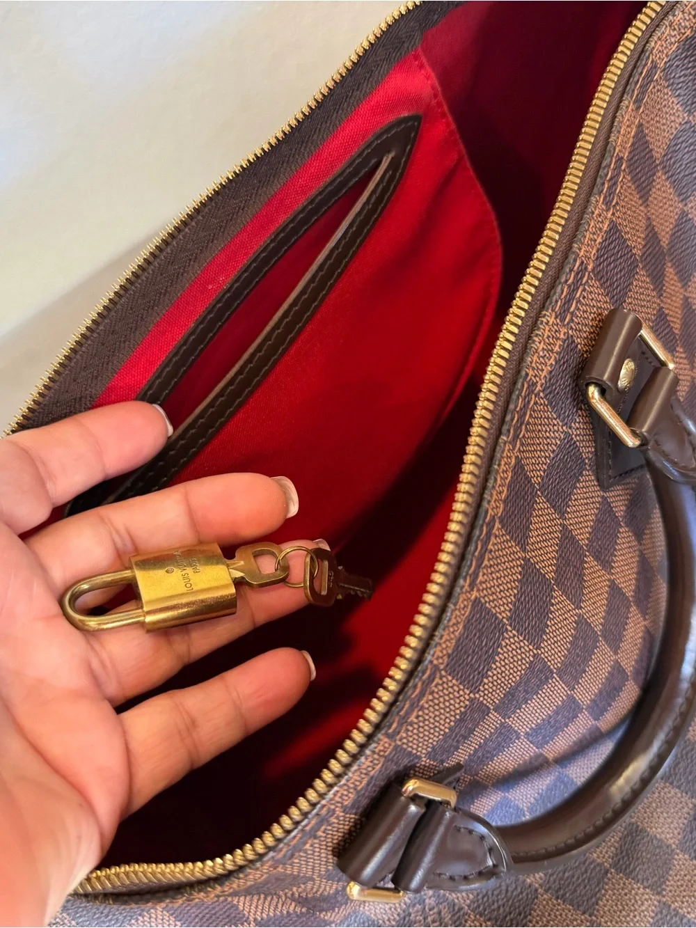 Louis Vuitton speedy 35 bandouliere Brown Damier Ebene - Picture 7 of 11